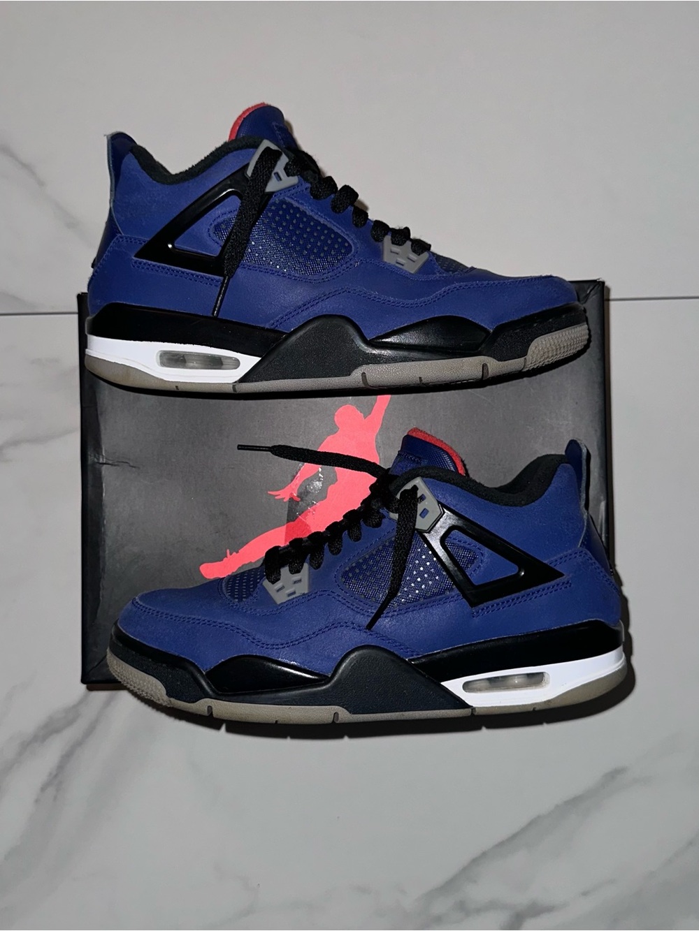 2019 Air Jordan 4 Retro Winter GS Loyal Blue 7Y / 8.5W